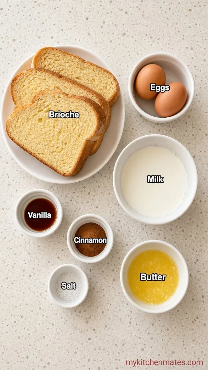 Quick Crispy Air Fryer French Toast Ingredients