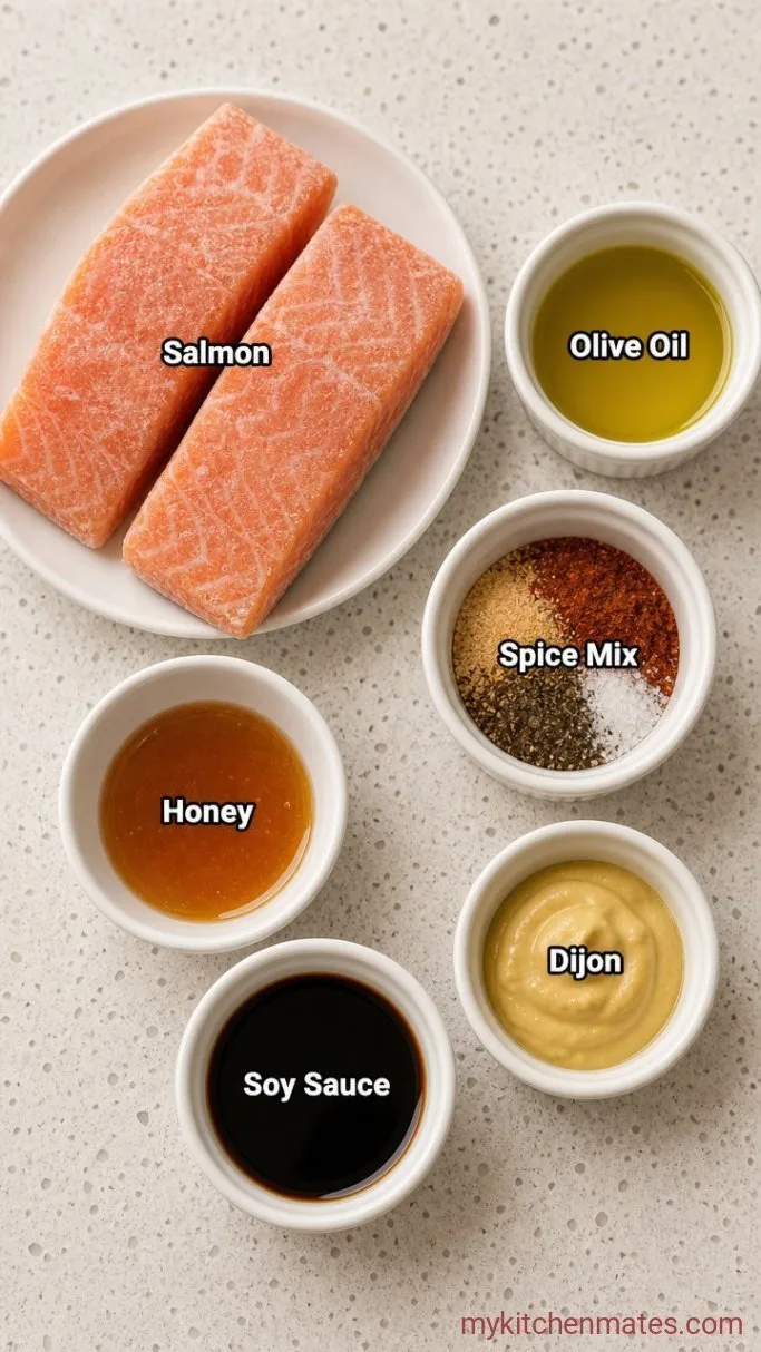 Flaky Air Fryer Frozen Salmon (From Frozen) Ingredients