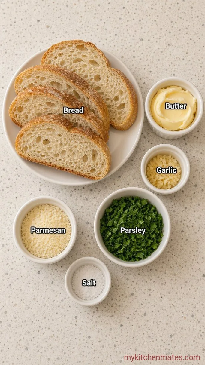 Crispy Air Fryer Garlic Bread in 5 Minutes Ingredients