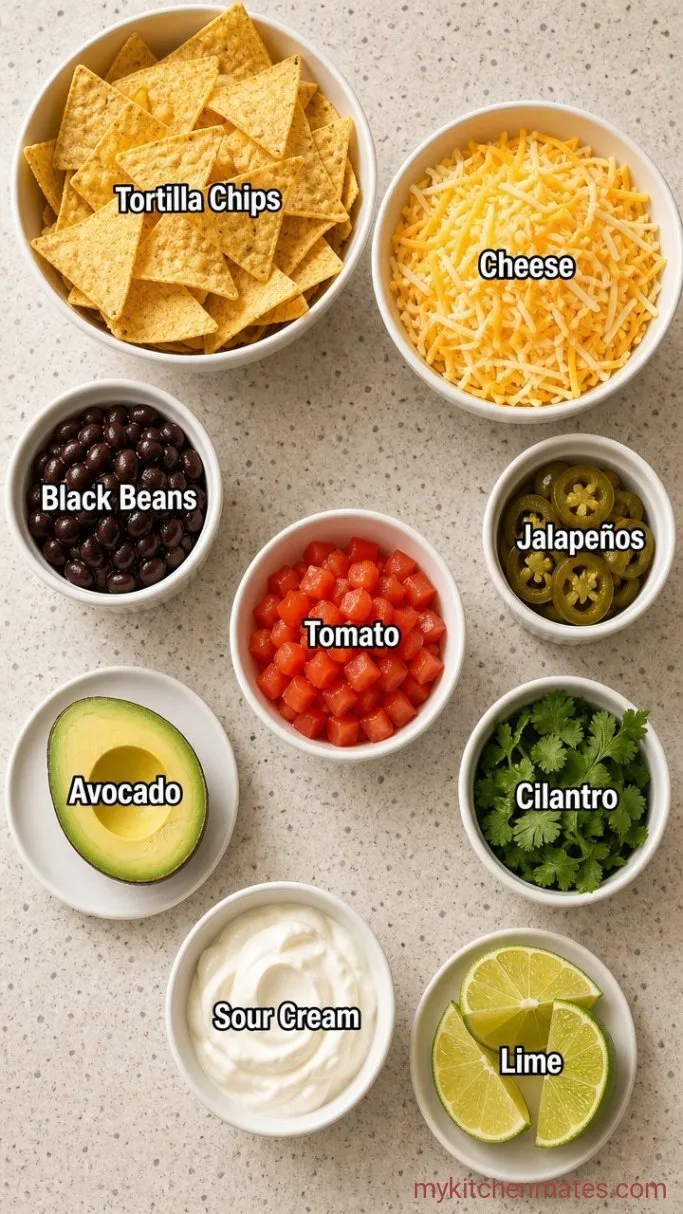 Crispy Air Fryer Nachos in 10 Minutes Ingredients