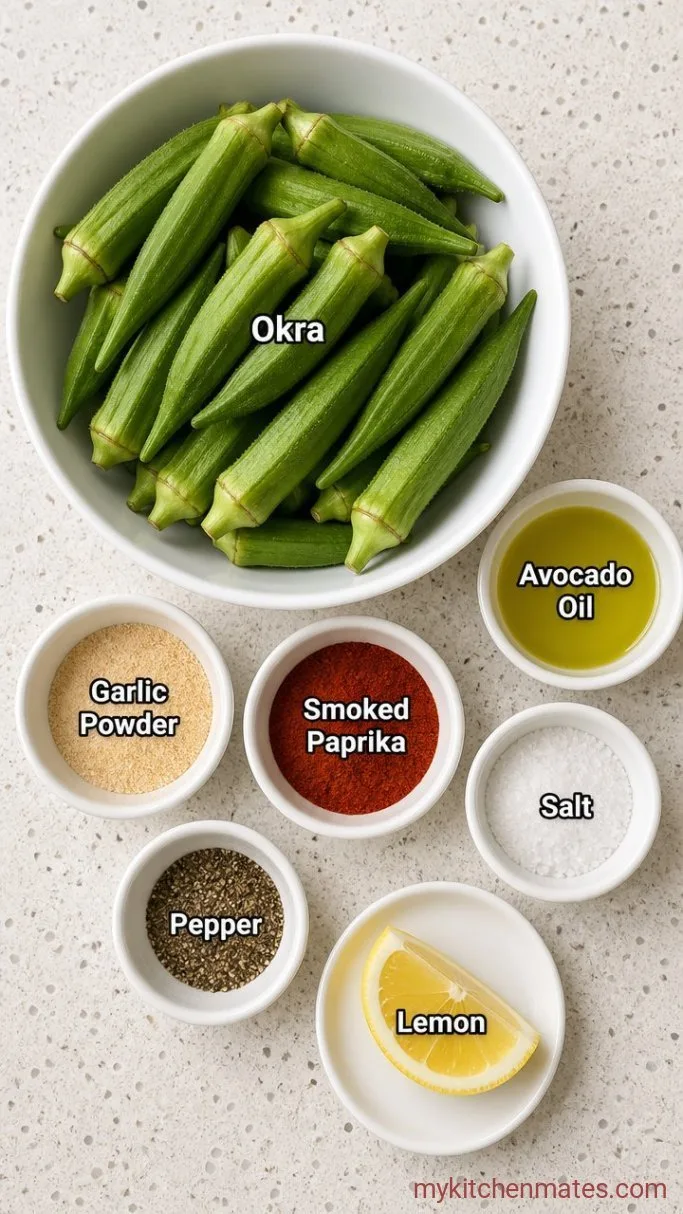 Crispy Air Fryer Okra (No Slime) Ingredients