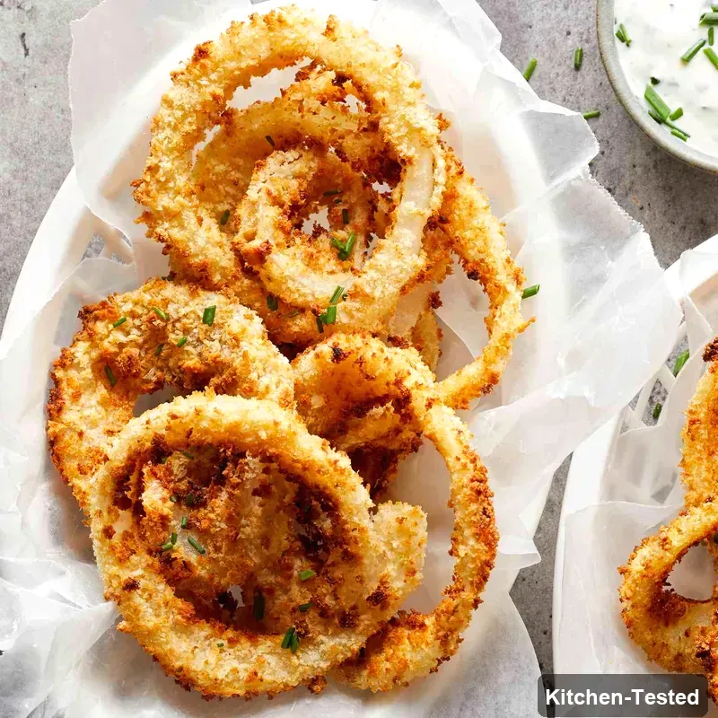 Crispy Air-Fryer Onion Rings air fryer onion rings