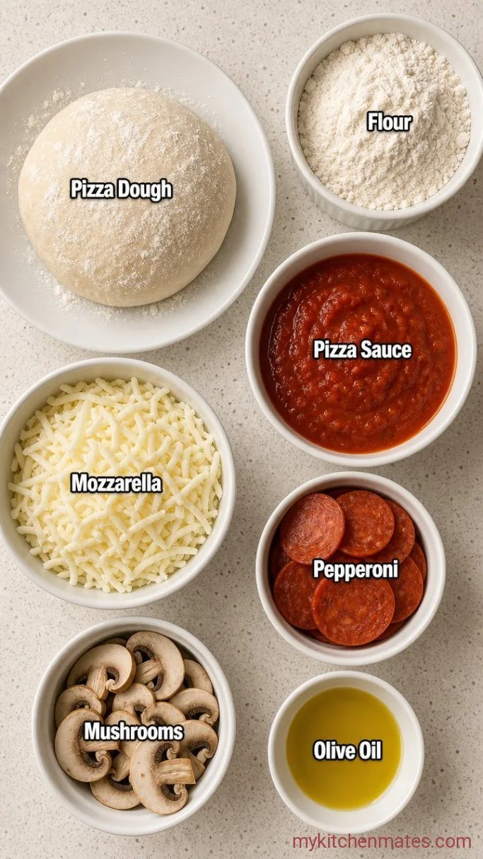 Crispy Air Fryer Pizza in 10 Minutes Ingredients