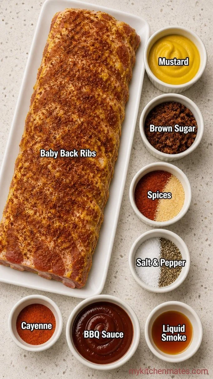 Sticky Air Fryer Ribs (Ready in 35 Minutes) Ingredients
