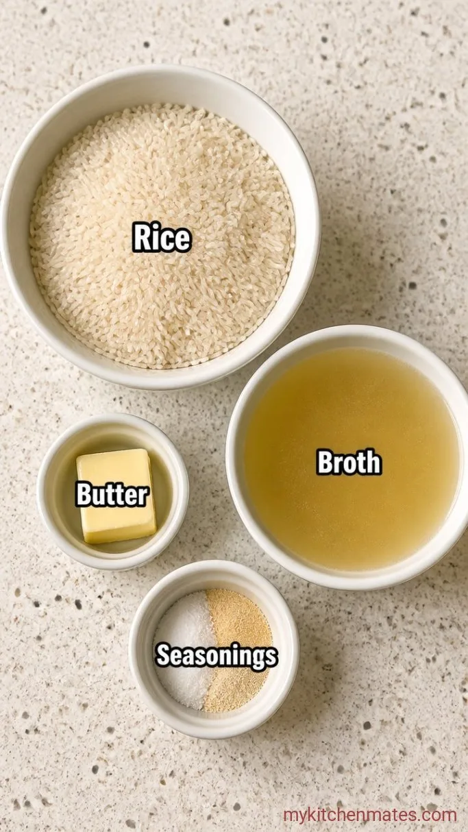 Fluffy Air Fryer Rice (No Stove Needed) Ingredients