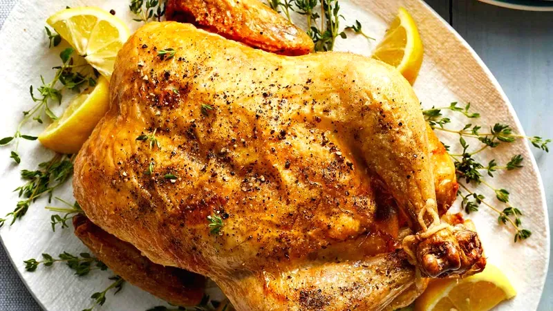 Air-Fryer Rotisserie Chicken Food photo of Air-Fryer Rotisserie Chicken