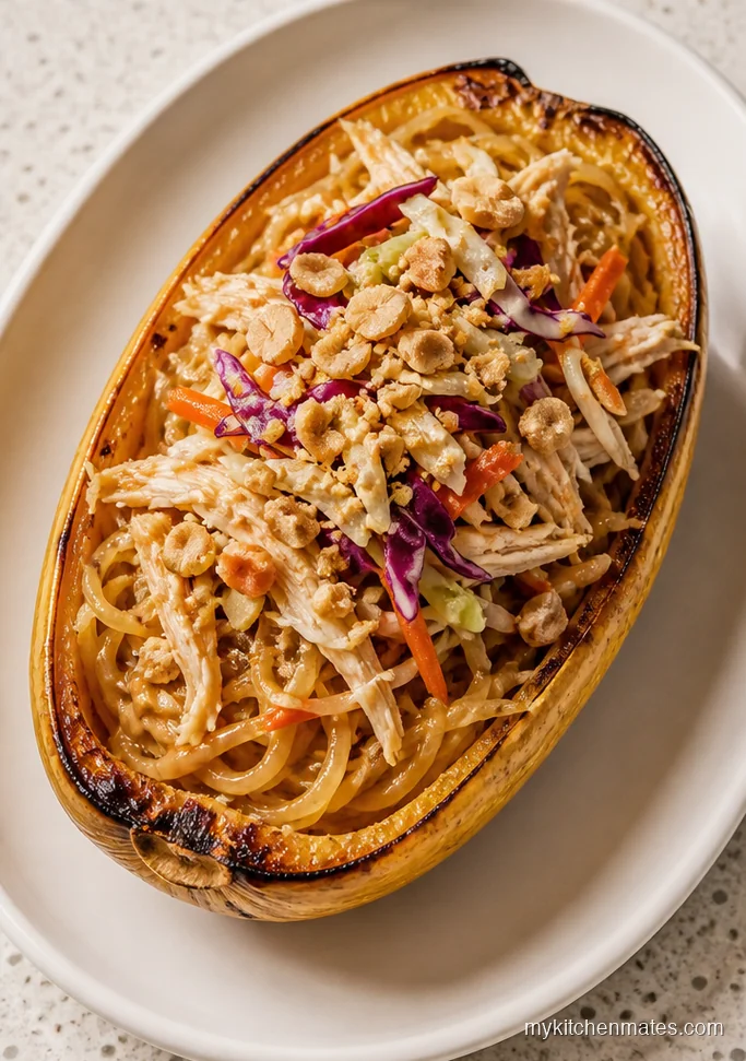 Air Fryer Spaghetti Squash Pad Thai