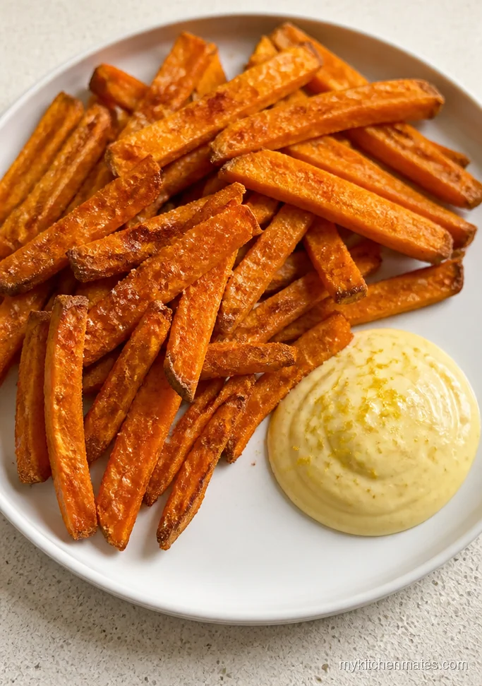 13 Keto Sweet Potato Recipes That Keep Your Carbs in Check Air Fryer Sweet Potato Fries with Lemon Aioli