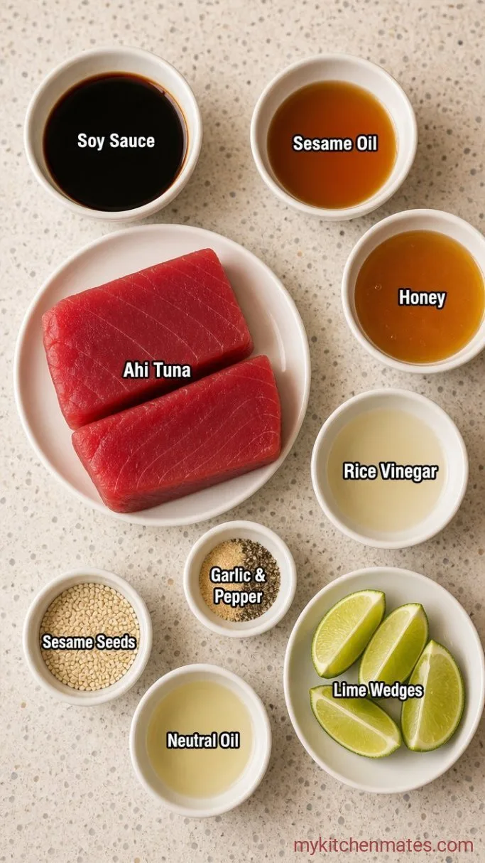 Juicy Air Fryer Tuna Steaks (12 Minutes) Ingredients