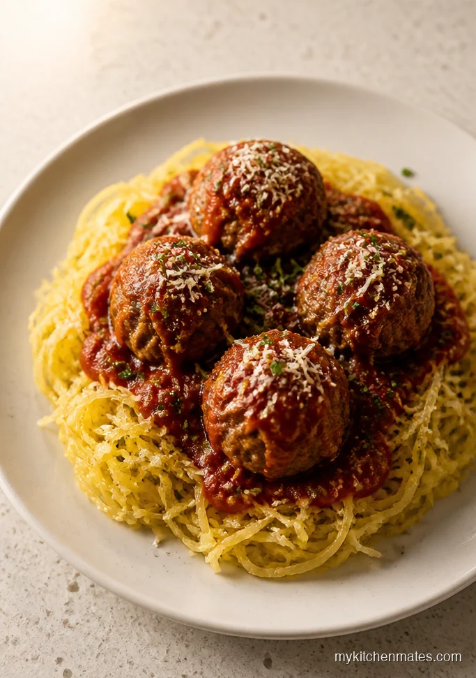 10 Cozy Healthy Fall Dinner Recipes You'll Actually Cook Air Fryer Turkey Meatballs with Spaghetti Squash