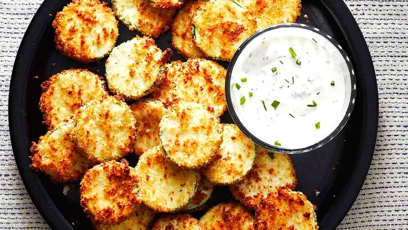 Air-Fryer Zucchini Chips Food photo of Air-Fryer Zucchini Chips