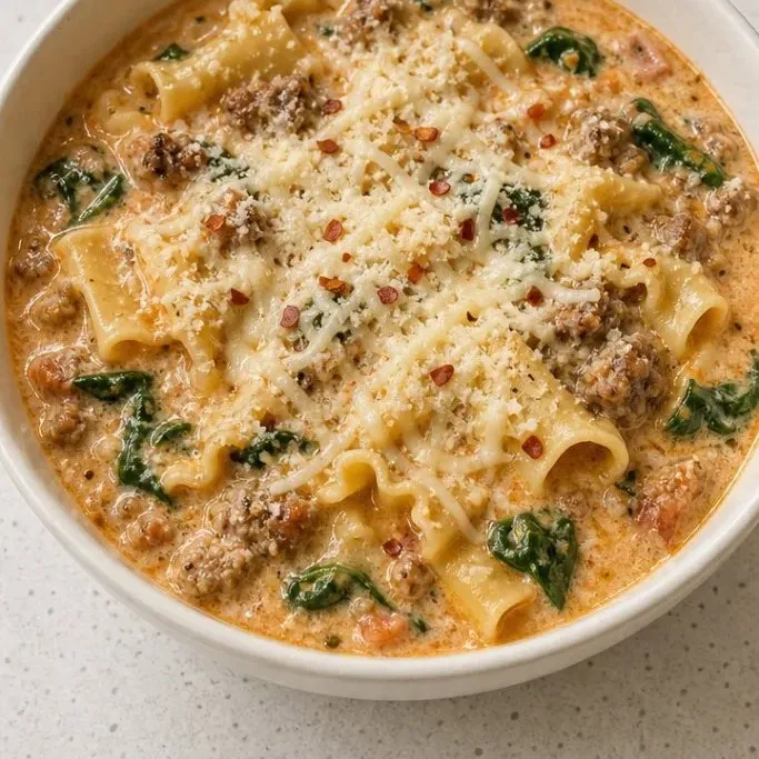 Alfredo Lasagna Soup