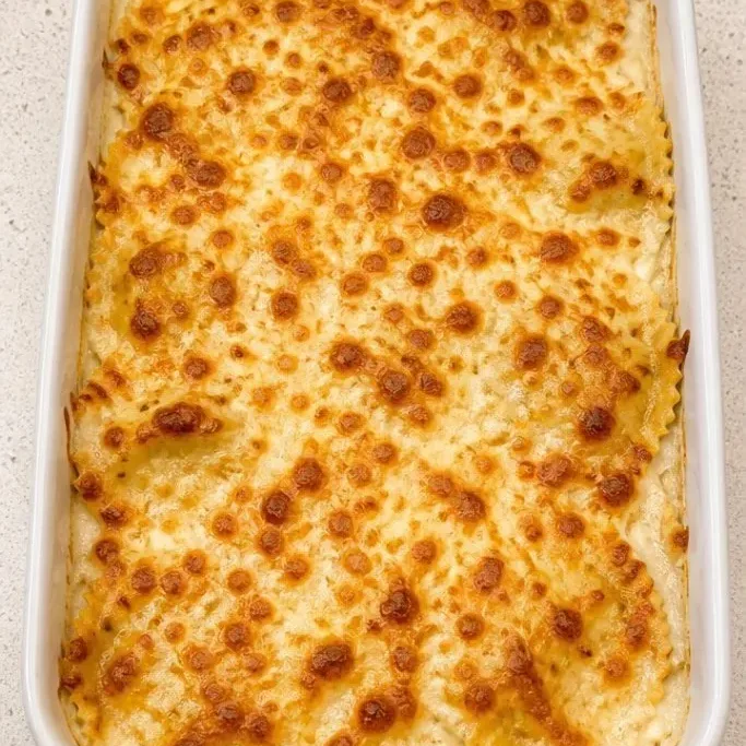 Alfredo Ravioli Bake