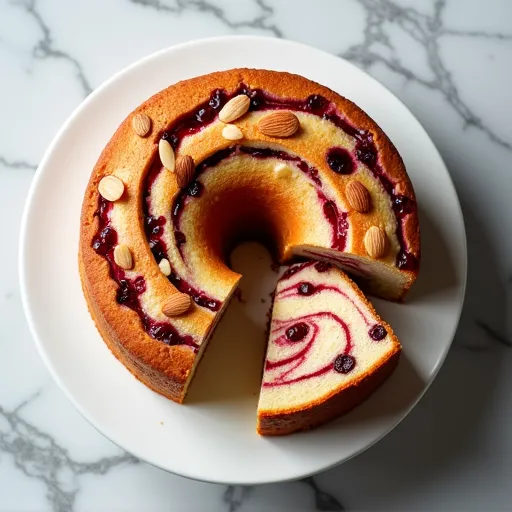 Almond and Cherry Swirl Pound Cake