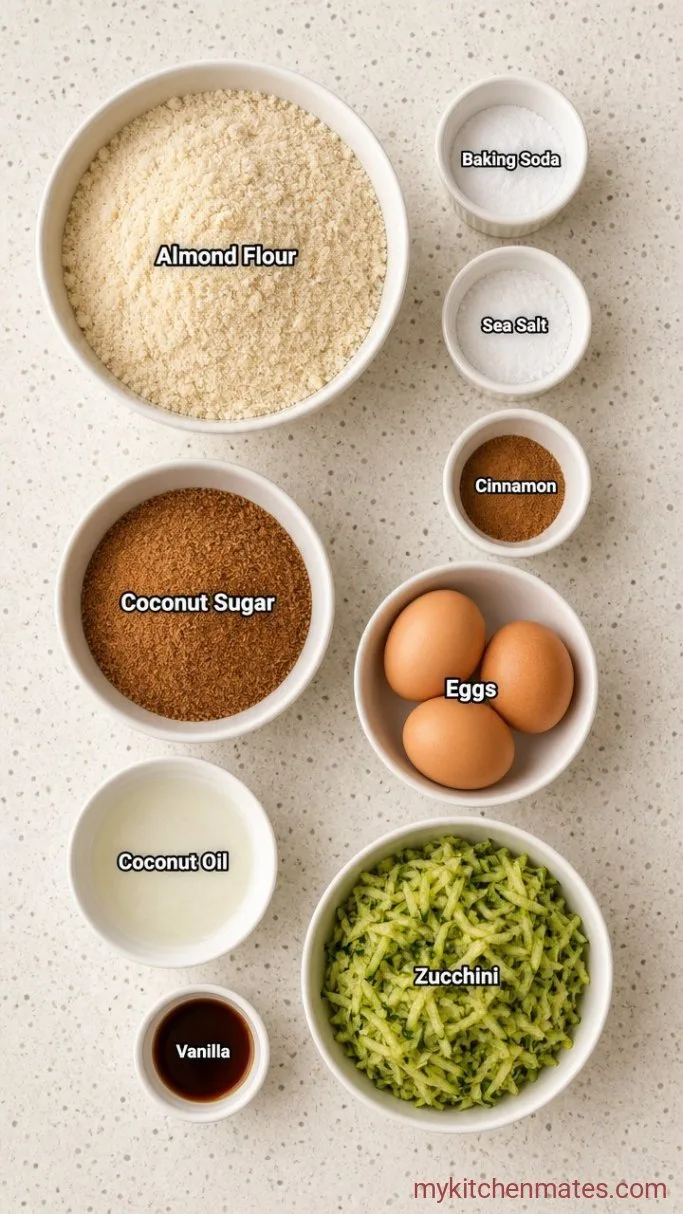 Moist Almond Flour Zucchini Bread (Gluten Free) Ingredients