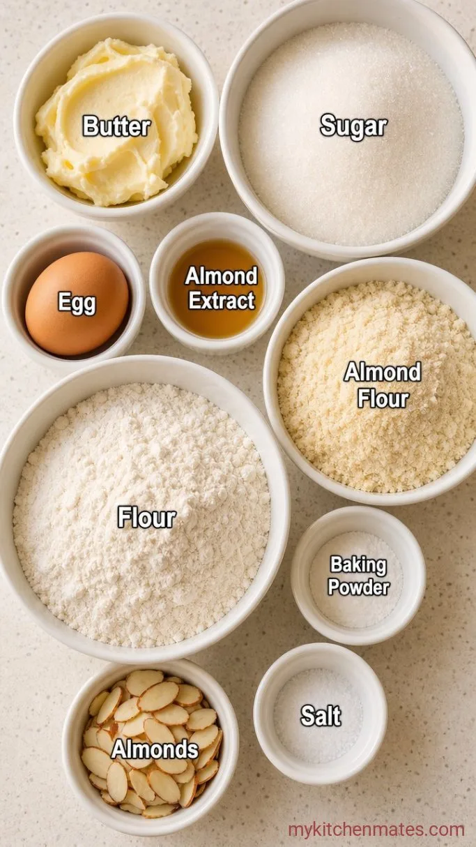 Soft Almond Sugar Cookies with Crackly Tops Ingredients