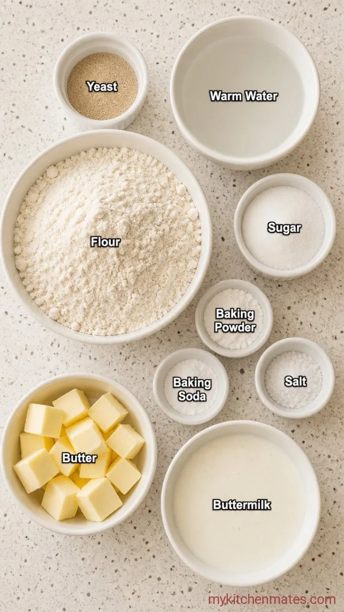 Southern Living's Angel Biscuits: Fluffy Yeast Buttermilk Biscuits Ingredients