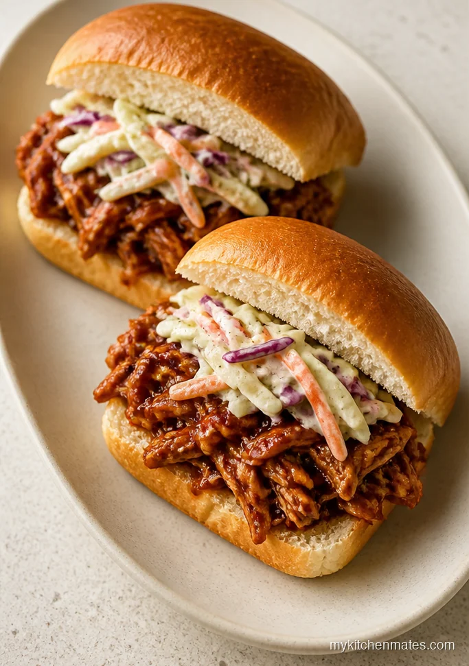 Apple Butter Pulled Chicken Sandwiches