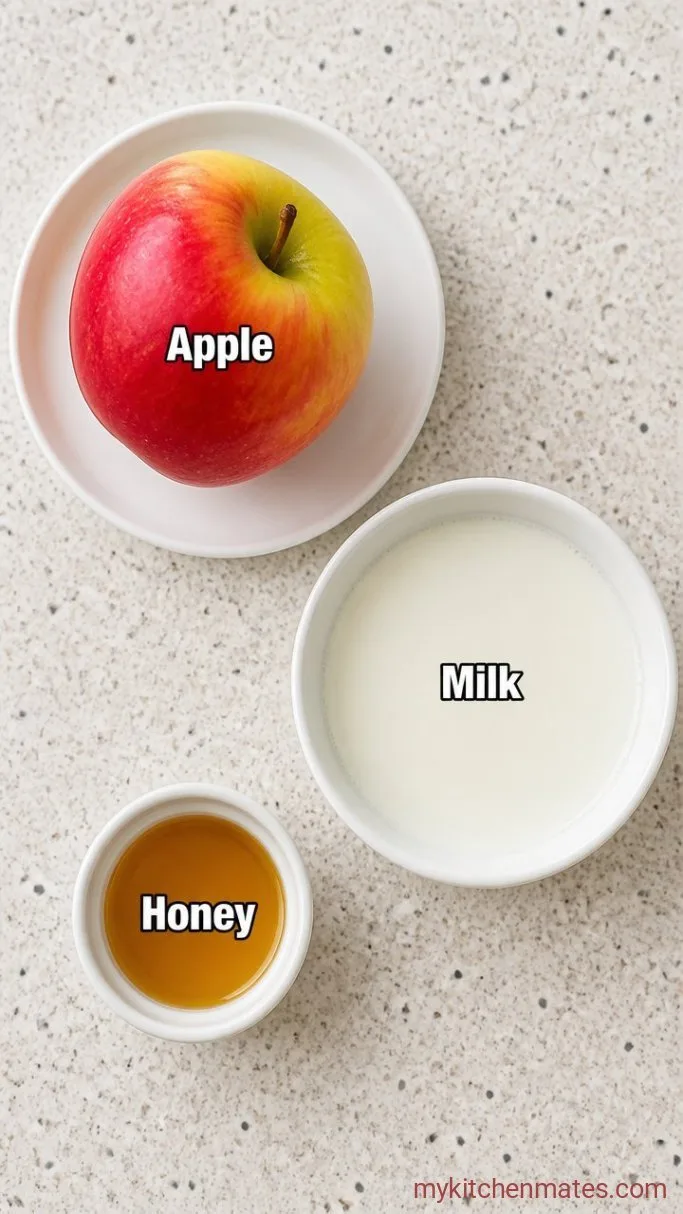 Creamy 3-Ingredient Apple Milk Shake Ingredients