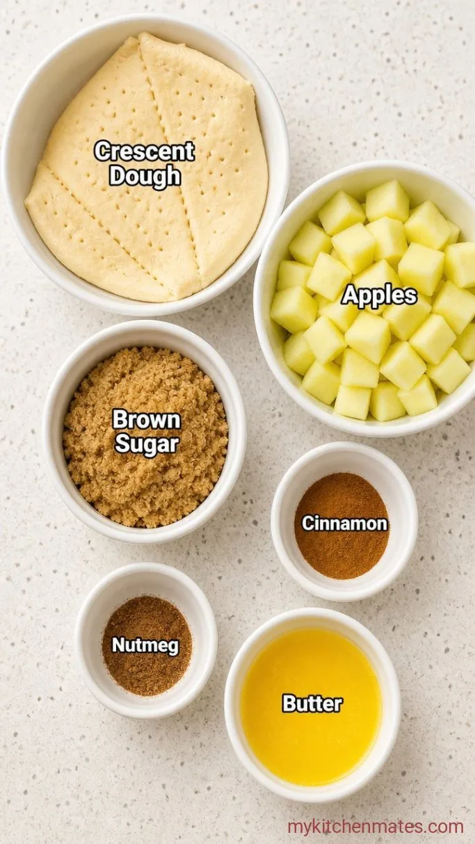 Quick Apple Pie Bites Ingredients