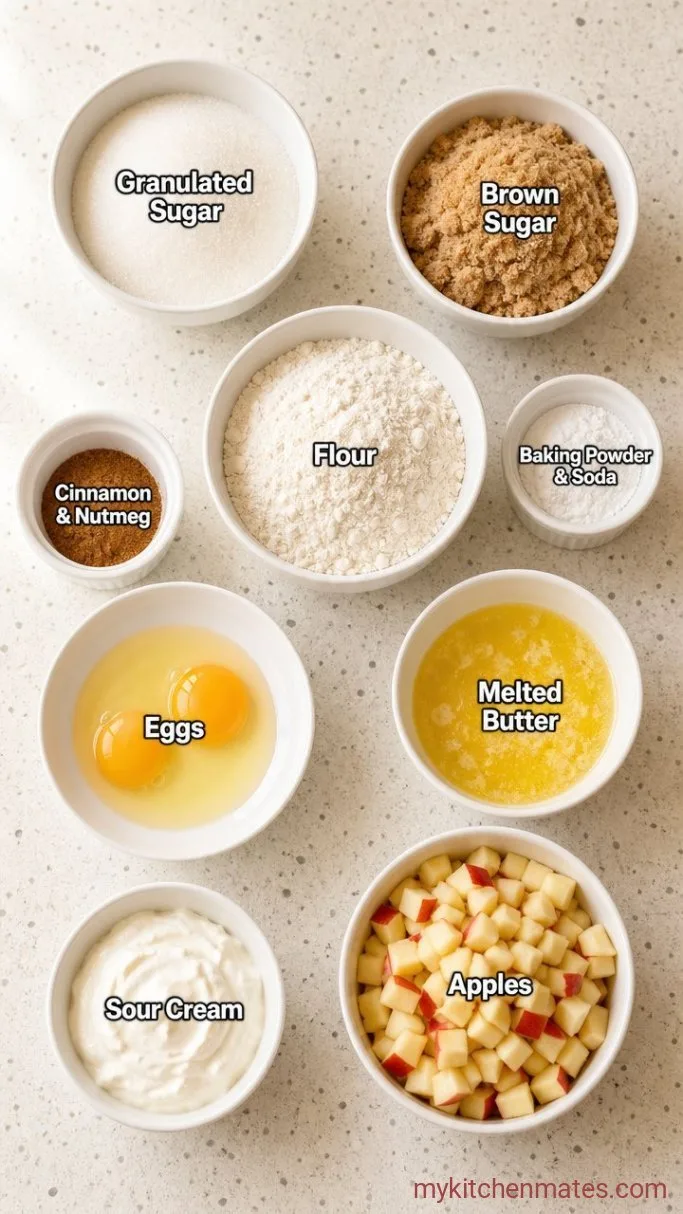 Apple Pie Bread with Cinnamon Streusel Ingredients