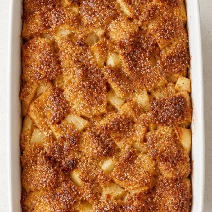 Apple Pie Bread Pudding with a Crackly Sugar Top Apple Pie Bread Pudding