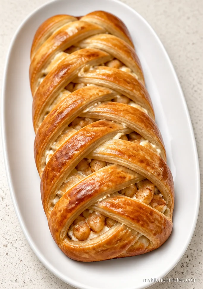 Apple Puff Pastry Cream Cheese Braid