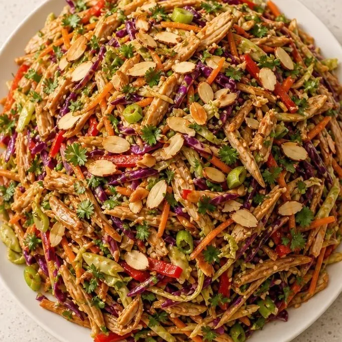 Crunchy Asian Chicken Salad with Ginger Sesame Dressing Asian Chicken Salad