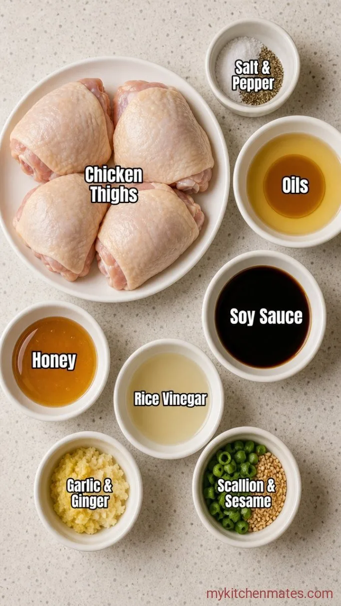 Sticky Soy-Ginger Asian Chicken Thighs Ingredients