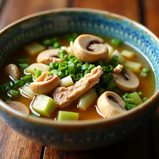 Asian-Style Chicken and Mushroom Soup