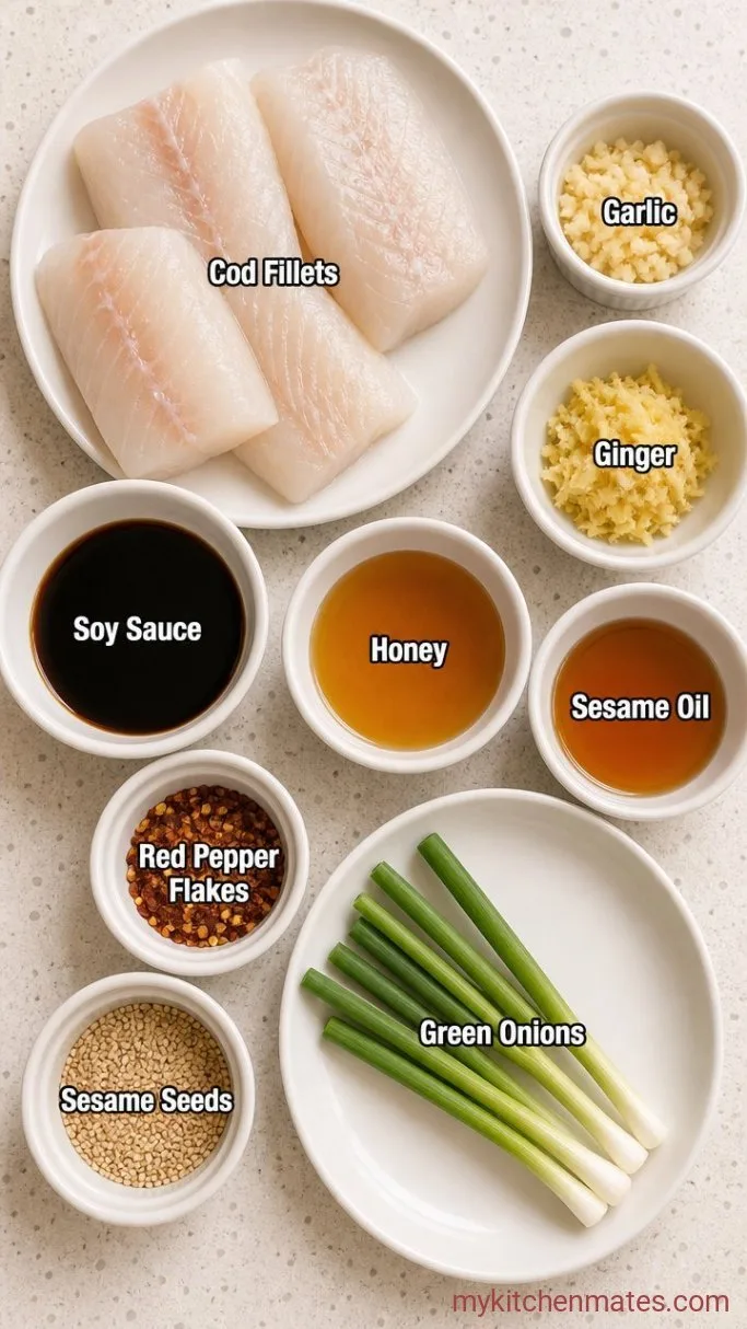 20-Minute Pan-Seared Asian-Style Cod Ingredients