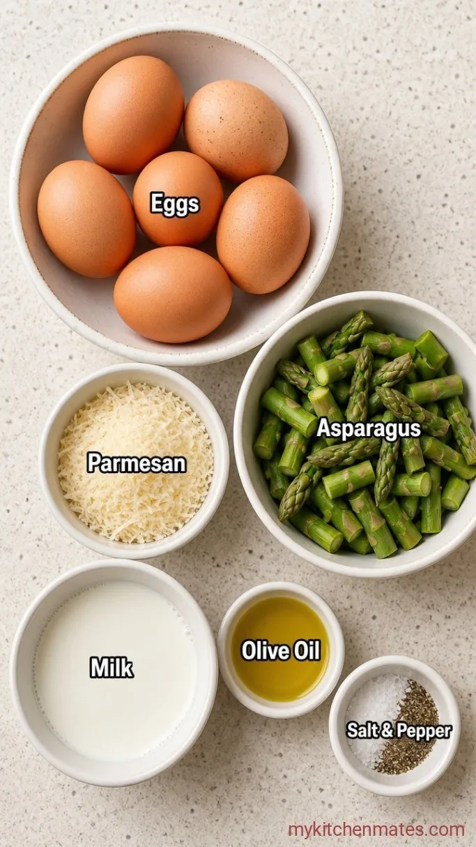 20-Minute Asparagus Egg Frittata Ingredients