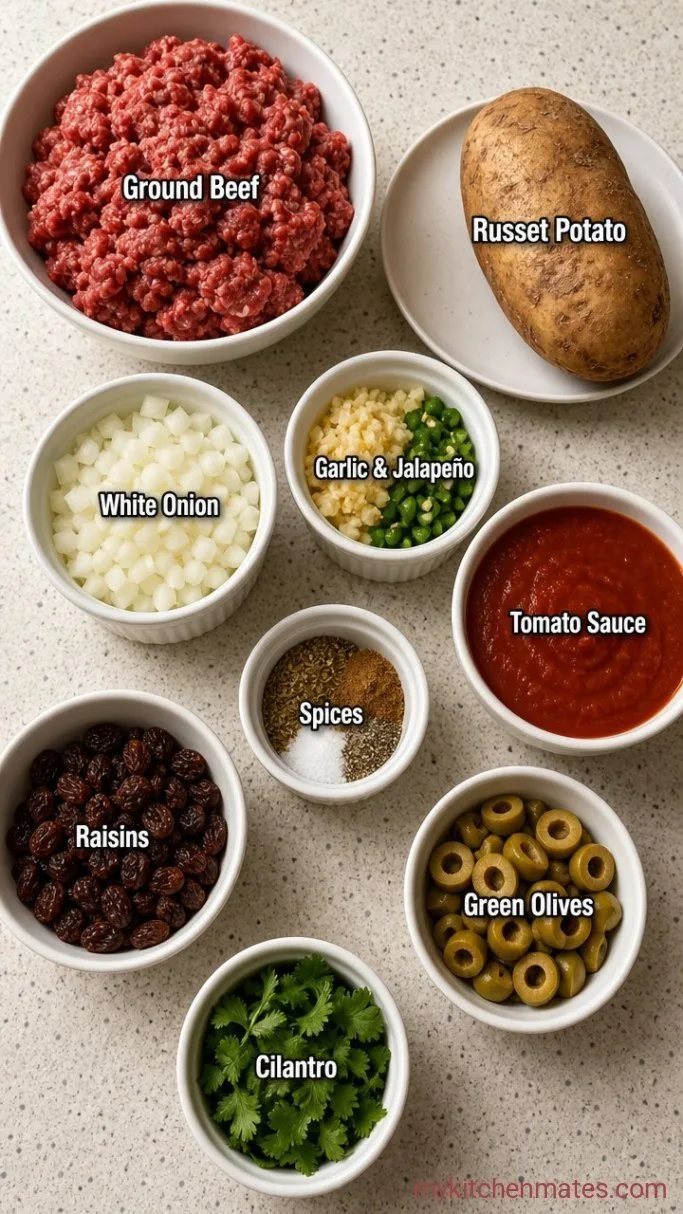 Authentic Mexican Picadillo Ingredients