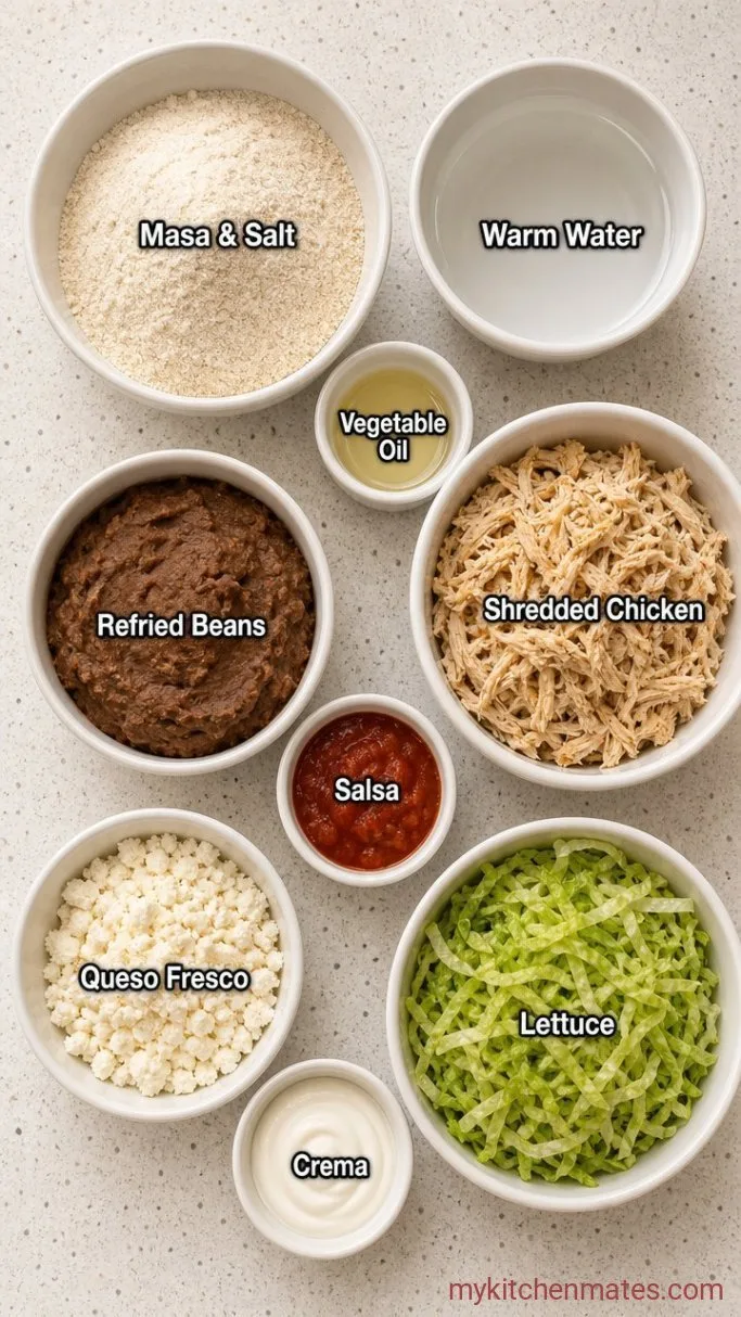 Authentic Mexican Sopes: Crispy Fried Masa Cakes Ingredients