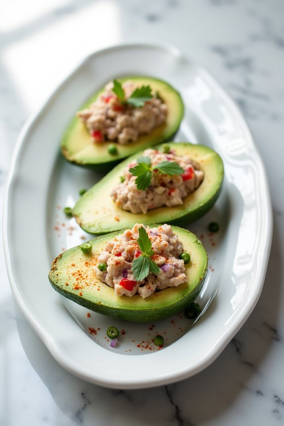 avocado filled tuna appetizer