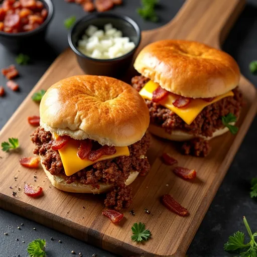 Bacon Cheeseburger Sloppy Joe Melts