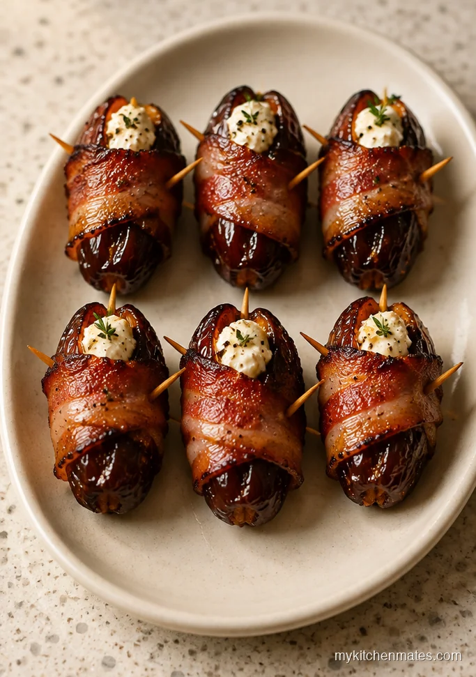 Bacon Wrapped Stuffed Dates