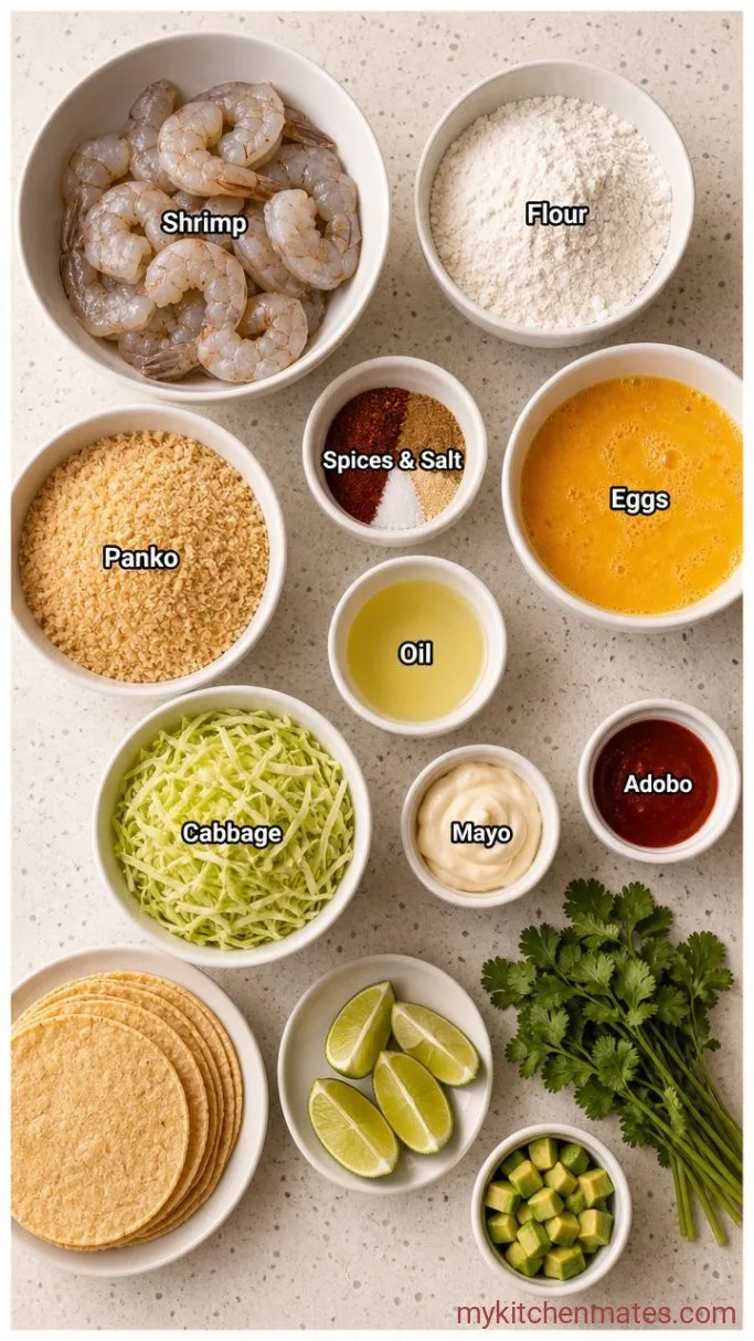 Crispy Baja Shrimp Tacos in 25 Minutes Ingredients