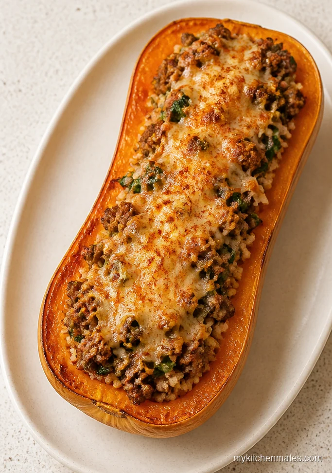 10 Butternut Squash and Sausage Recipes for Easy Weeknight Dinners Baked Butternut Squash Stuffed with Beef Sausage