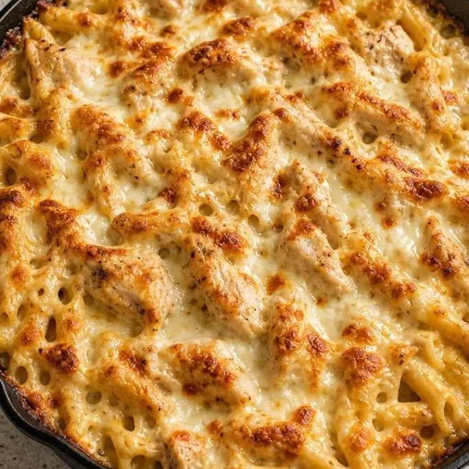 Baked Chicken Alfredo Pasta