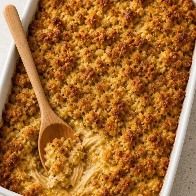 Baked Chicken And Stuffing Casserole