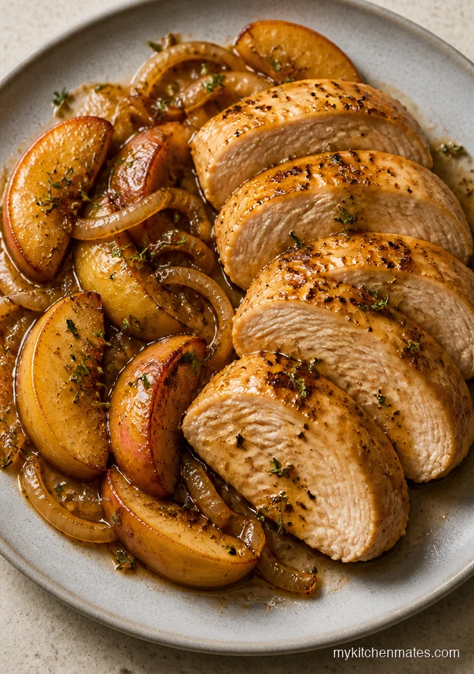 Baked Chicken Breast with Apples and Onions