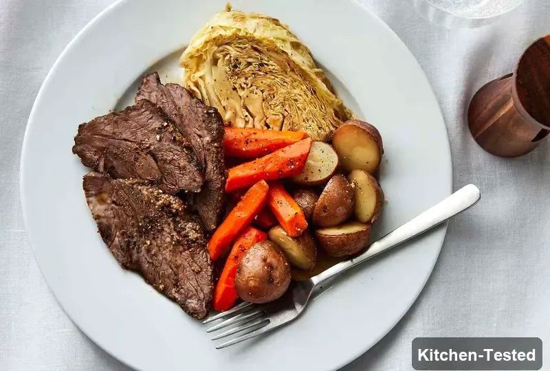 Baked Corned Beef & Cabbage baked corned beef cabbage