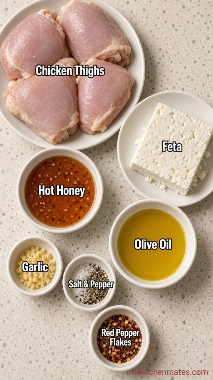 One-Pan Baked Hot Honey Feta Chicken Ingredients