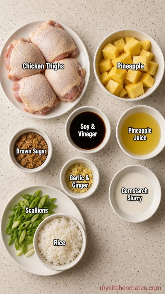 Sticky Baked Pineapple Chicken Ingredients