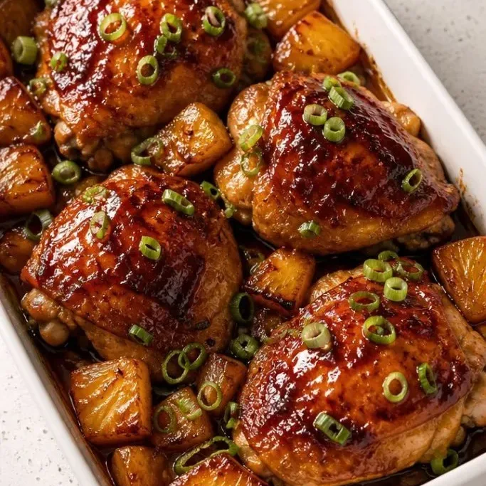 Sticky Baked Pineapple Chicken Baked Pineapple Chicken