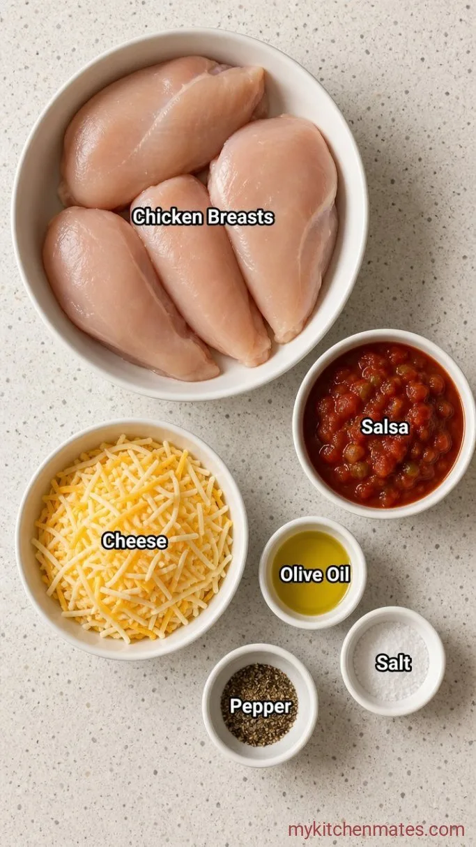 3-Ingredient Baked Salsa Chicken Ingredients