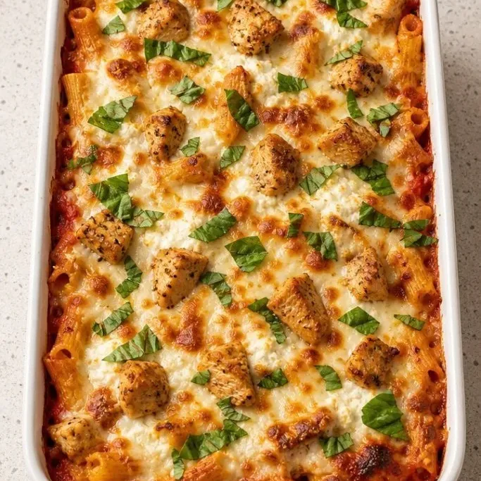 Garlicky Baked Ziti with Chicken Baked Ziti With Chicken