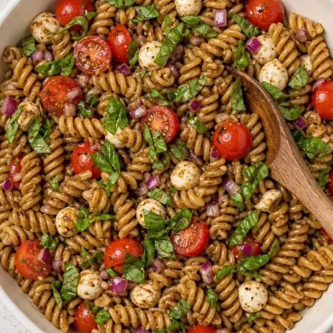 Balsamic Pasta Salad with Mozzarella and Cherry Tomatoes Balsamic Pasta Salad