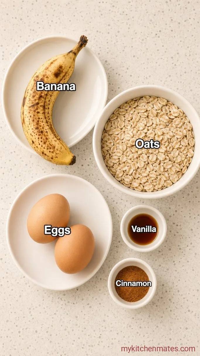 3-Ingredient Banana Oat Pancakes Ingredients
